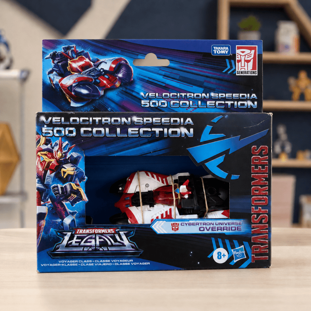 Transformers Legacy Velocitron Speedia 500 Collection – Override, Classe Voyageur, Cybertron Universe - Ayoye Destock