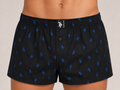 U.S. Polo Assn. Woven Boxer noir à motifs bleus – Boxer tissé pour homme