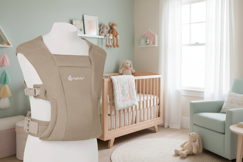 Ergobaby Embrace – Porte-Bébé Nouveau-Né en Tricot Douillet Vert olive doux
