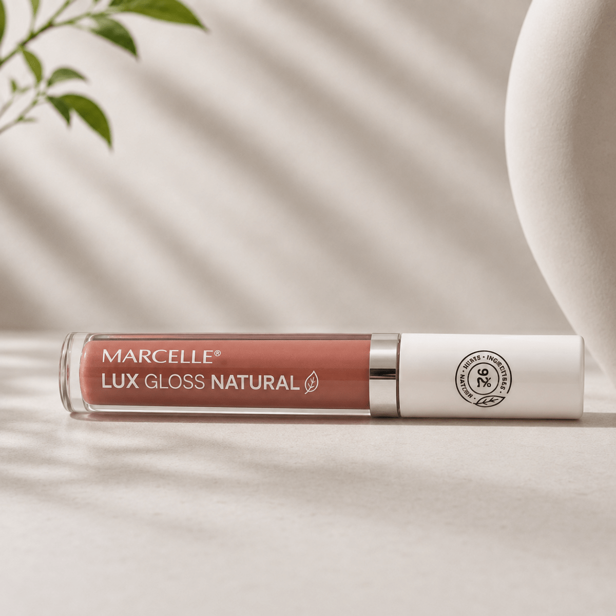 Marcelle Lux Gloss Natural – Brillant à Lèvres 92% d'Origine Naturelle, Formule Hydratante, 3,5 ml - Ayoye Destock