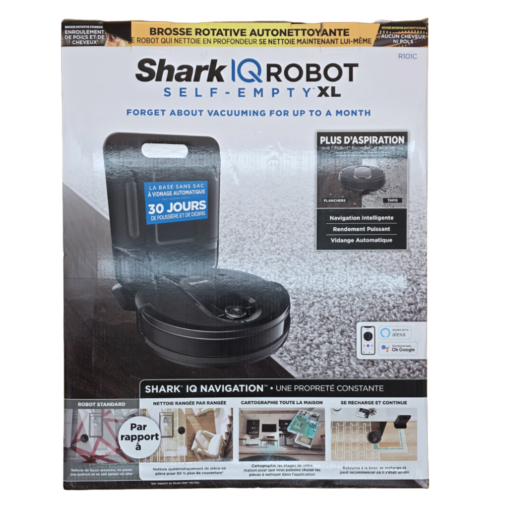 Shark RV1001AEC IQ Robot Self-Empty Vacuum, 35W – Aspirateur robot intelligent noir