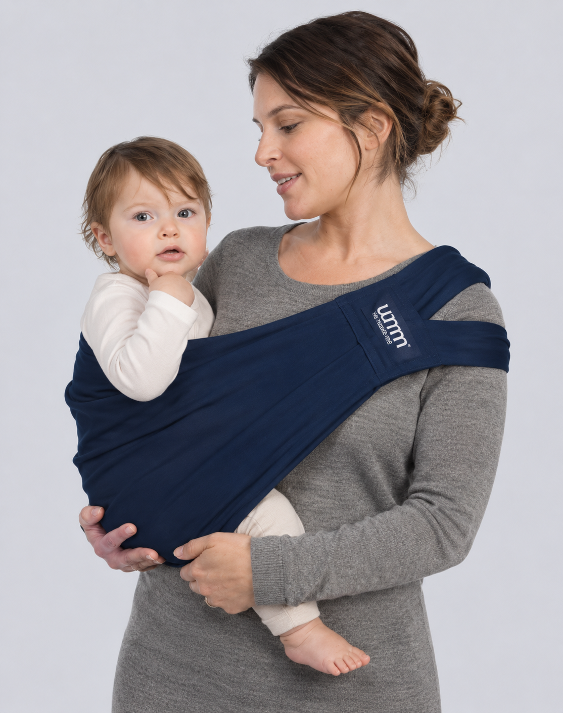 We Made Me by Diono Smile Sling – Porte-bébé écharpe 5 en 1 – 0 à 24 mois – 3,6 à 15,9 kg