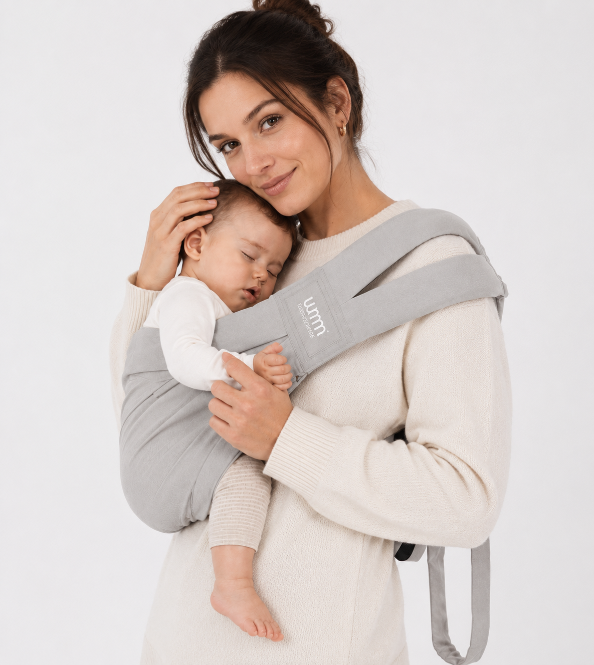 We Made Me by Diono Smile Sling – Porte-bébé écharpe 5 en 1 – 0 à 24 mois – 3,6 à 15,9 kg