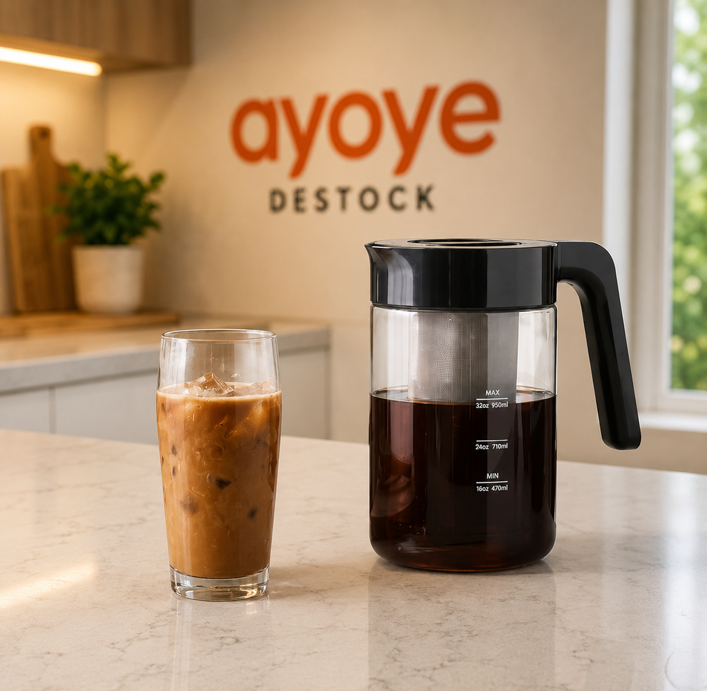 Instant Cold Brewer 2 en 1 – Infuseur à froid café et thé glacé – 32 oz (950 ml) – Modèle CBCM-1000