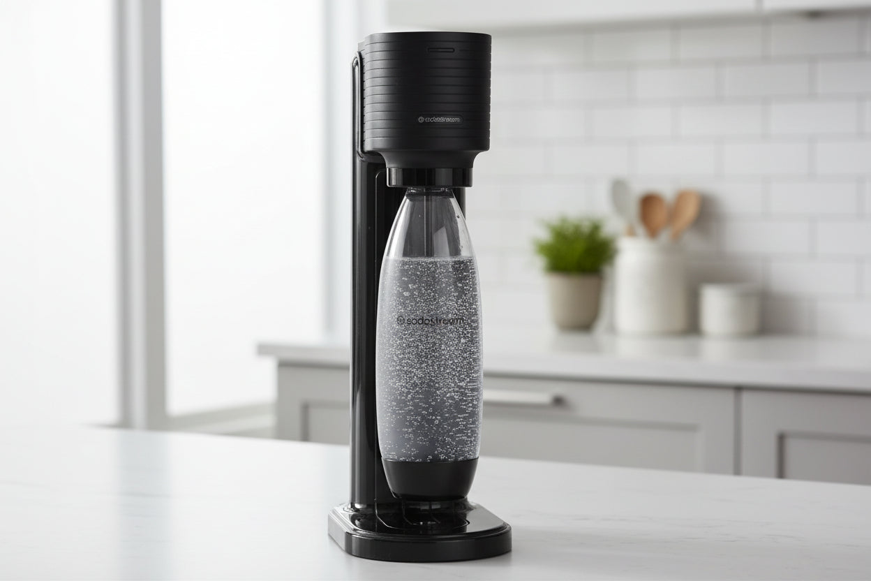 SodaStream Gaia – Appareil à Eau Pétillante Sans Fil avec Système Quick Connect | Noir